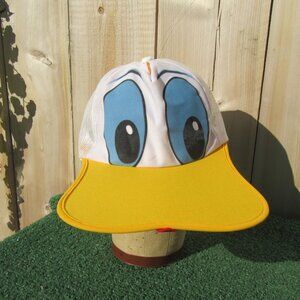 Vintage Disney Donald Duck Long Bill Snapback Baseball Hat Cap